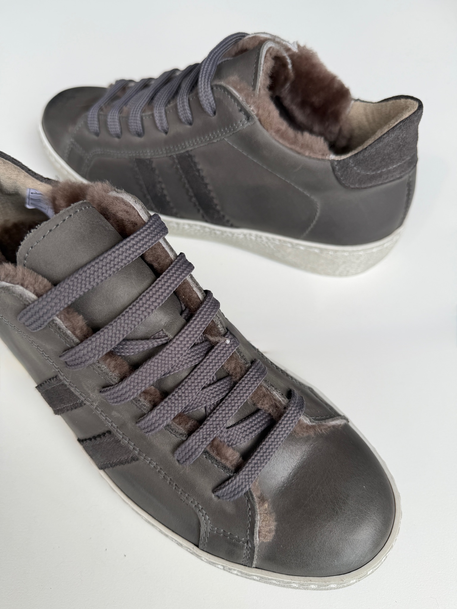 Sneaker Fodera Agnello Grigio - immagine 5